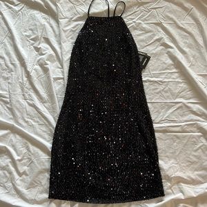 Express Sparkle Dark Blue Dress